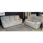 Herbert 3 + 2 Grey Fabric Manual Recliners - Ex-Display Showroom Model 51020