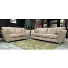 Marley 4 + 2 Mink Fabric Sofa With Metal Legs - Other Colours In Fabric Cushions And Feet Available - 8 Weeks Lead Time