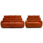 Apollo Cinnamon Fabric 3 + 2 Sofa Set Electric Recliner 