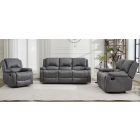 Vivo Grey Fabric 3 + 2 + 1 Sofa Set Manual Recliner 