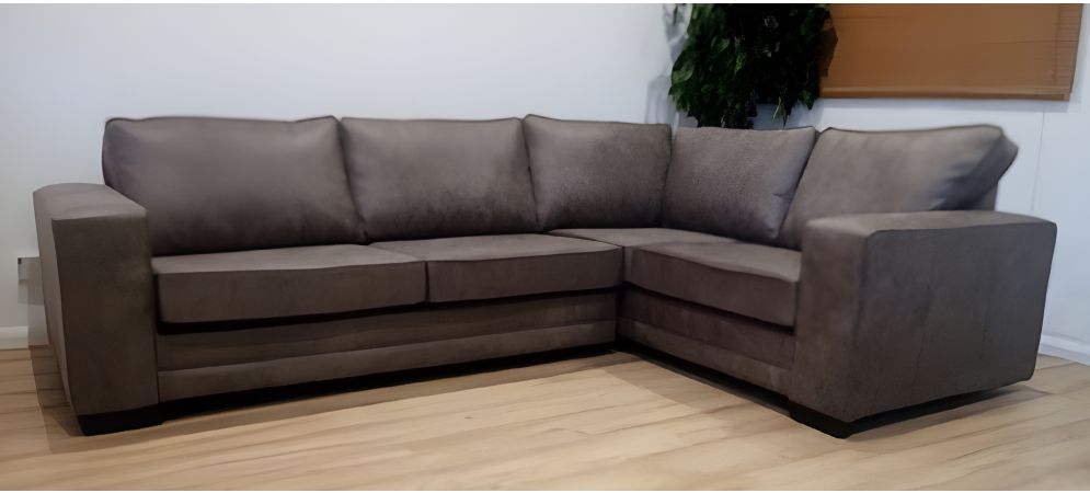 Mink leather store corner sofa