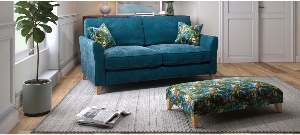 Aqua blue deals leather sofa