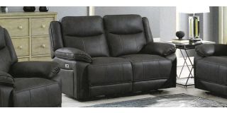 Tori 2 Seater Electric Recliner Charcoal Fabric Sofa