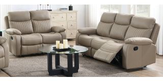 Barkley 3 + 2 Seater Brown Fabric Manual Recliner Sofa Set