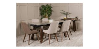 Pair Of Axton Dining Chairs Brown