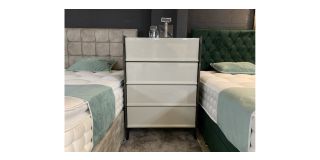 4 Drawer Chest With Soft Close Draws With 1 Draw Bedside Cabinet (Bedside - w46cm, d43cm, h42cm) Ex-Display Clearance 50898