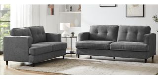 Juniper Grey Fabric 3 + 2 Sofa Set